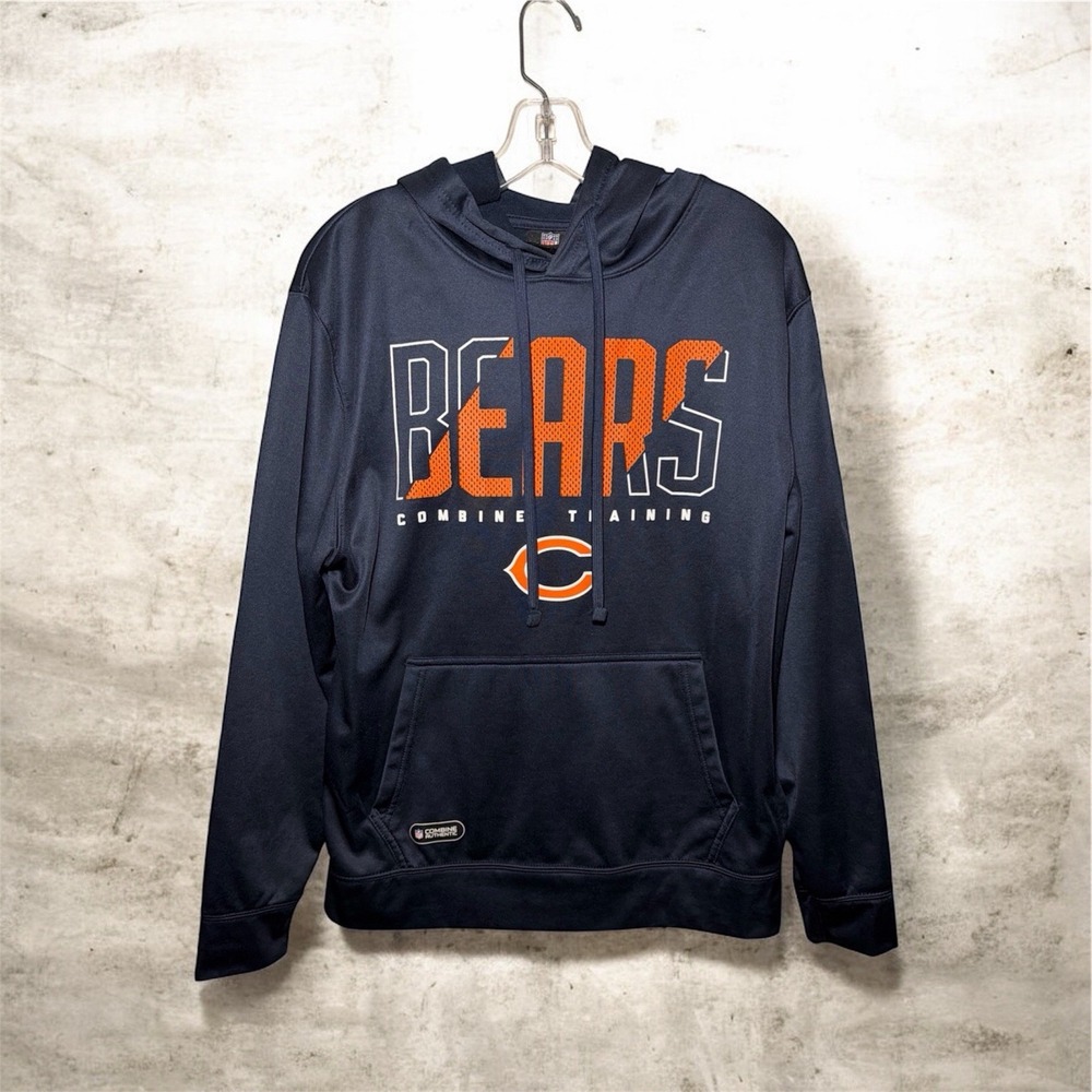 NFL Blue Combine Men's Chicago Bears Backfield Team Color Hoodie M